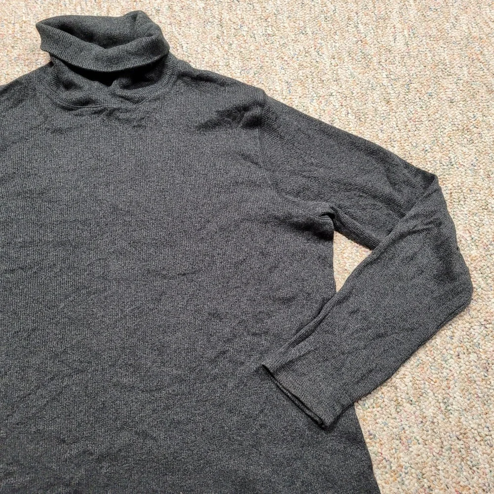 Polo Ralph Lauren Turtleneck Shirt Mens XL Gray Ribbed Cotton Long Sleeve